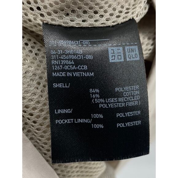 UNIQLO Women’s Bone Coach Lightweight Button-Up Long Sleeve Jacket SZ L - Picture 12 of 13